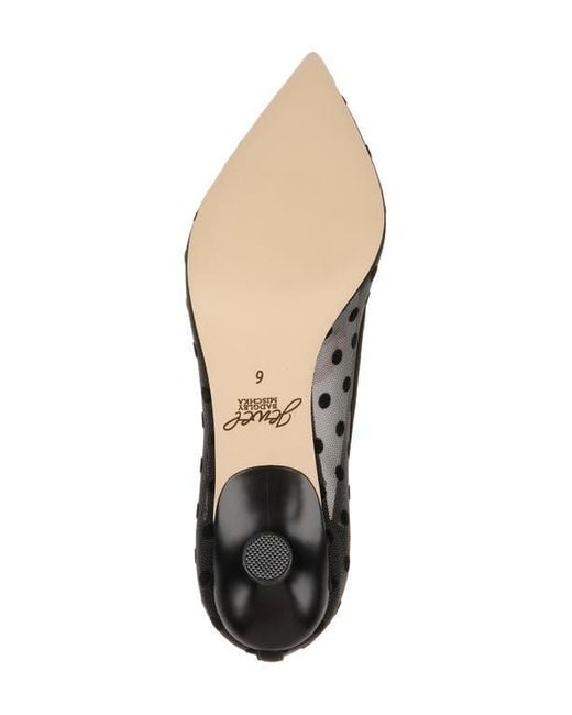 Badgley Mischka Black Elena Pointed Cap Toe Pump