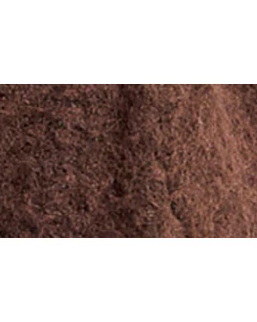 TOPSHOP Brown Chuck On Faux Shearling Longline Coat