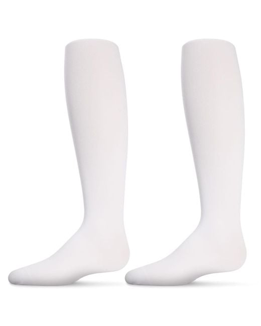 Memoi White 2 Pair Pack Essentials Nylon Tights