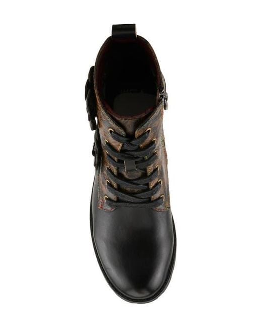 Spring Step Black Martinela Combat Boot