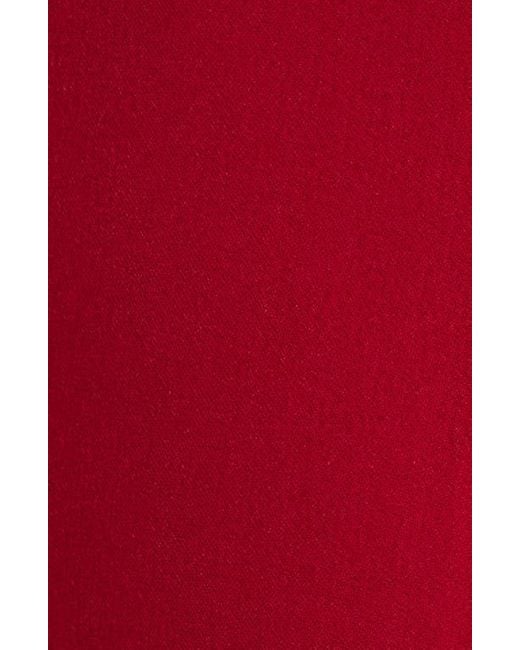 Kasper Red Flat Front Slim Pants