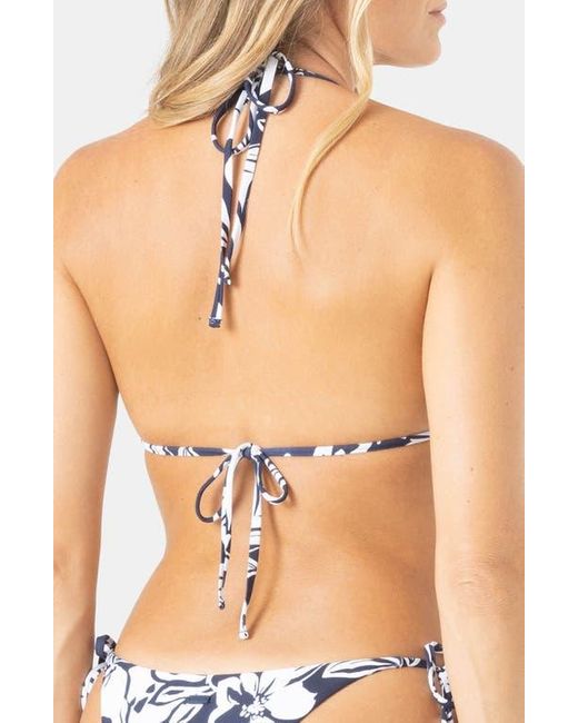 Roxy Blue Oceanside Mini Tiki Triangle Bikini Top