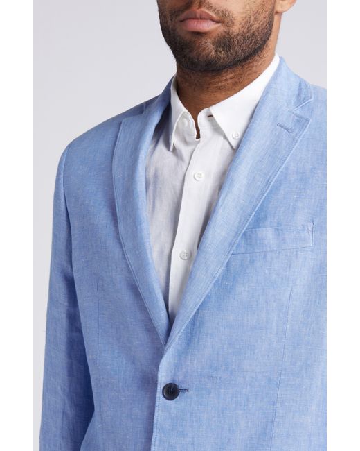 Nordstrom Blue Patch Pocket Linen Sport Coat for men