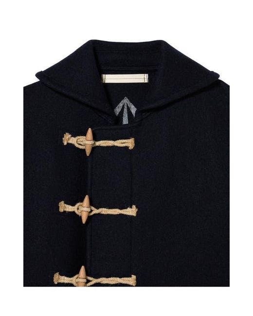 Fortela Blue Duffle Virgin Wool Jacket for men