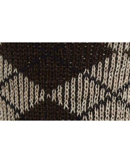 Thom Browne Black Argyle Jacquard Mid Calf Socks for men