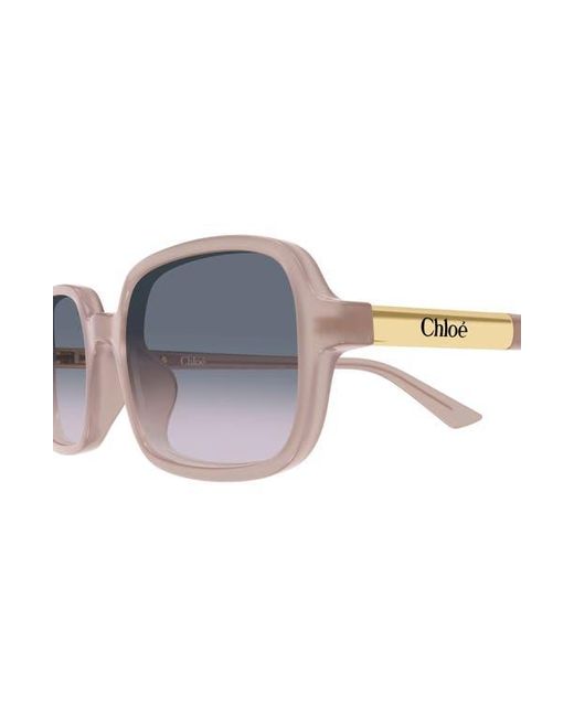 Chloé Gray 53Mm Gradient Rectangular Sunglasses
