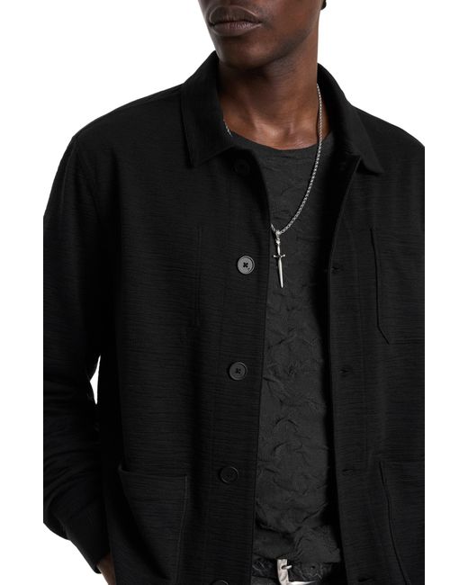 John Varvatos Black Kenmare Textured Knit Jacket for men
