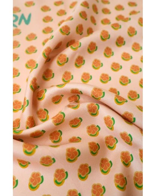 Lost Pattern Yellow Pan Pan Silk Bandana