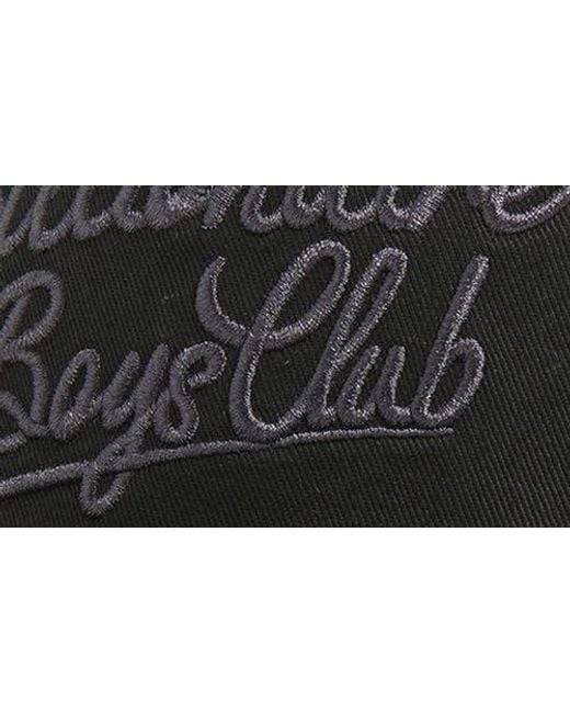 BBCICECREAM Black Script Embroidered Snapback Baseball Cap for men