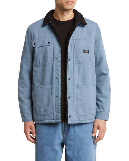 Vans Blue Faux Shearling Lined Drill Chore Coat for men