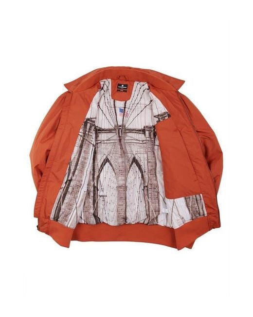 Brooklyn Brigade Red Solid Water Repellent Bomber Jacket for men