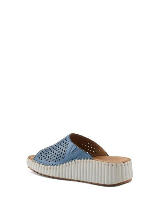 Spring Step Blue Shoes Spring Step Rhydian Wedge Sandal in Blue | Lyst