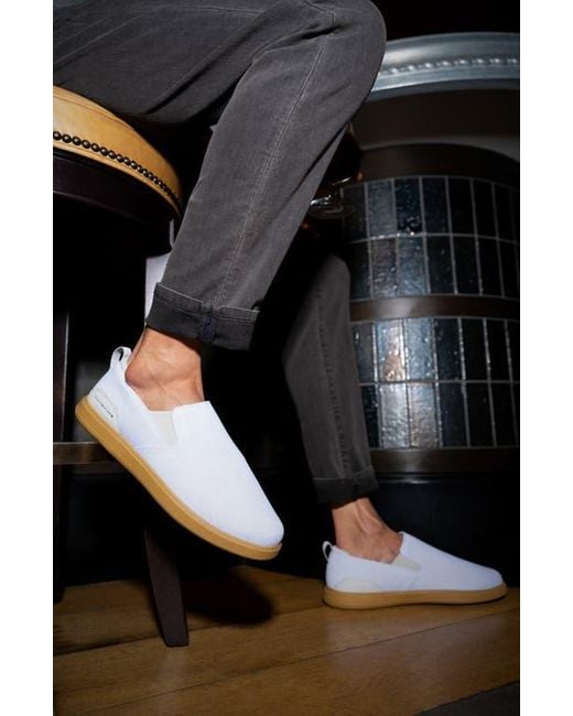 Travis Mathew White The Modern Knit Slip-On Sneaker for men