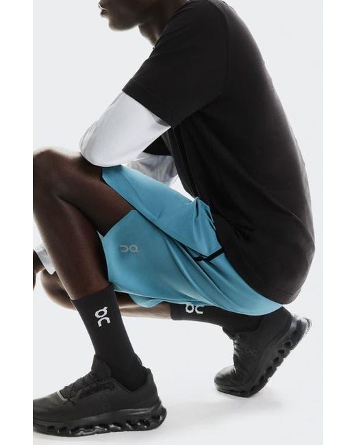 On Shoes Blue Training Shorts for men