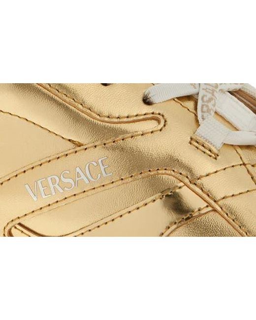 Versace Natural Galaxia Metallic Leather Sneaker
