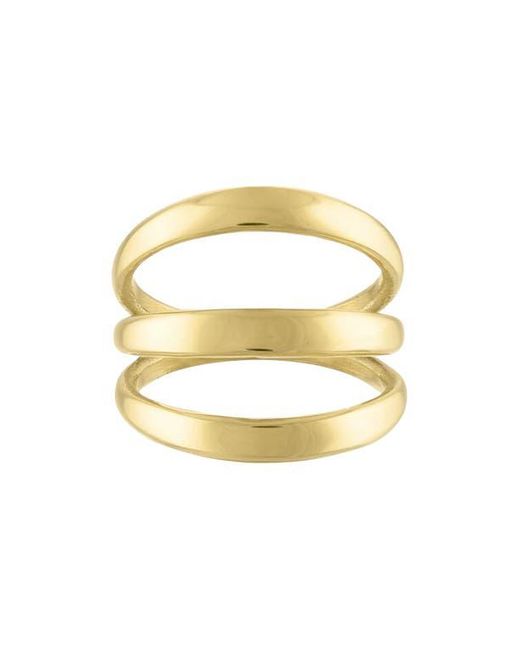 BEN ONI Metallic Stacked Lines Ring