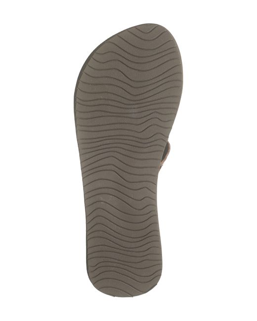 Reef Brown Celine Scalloped Strap Flip-flop Sandal