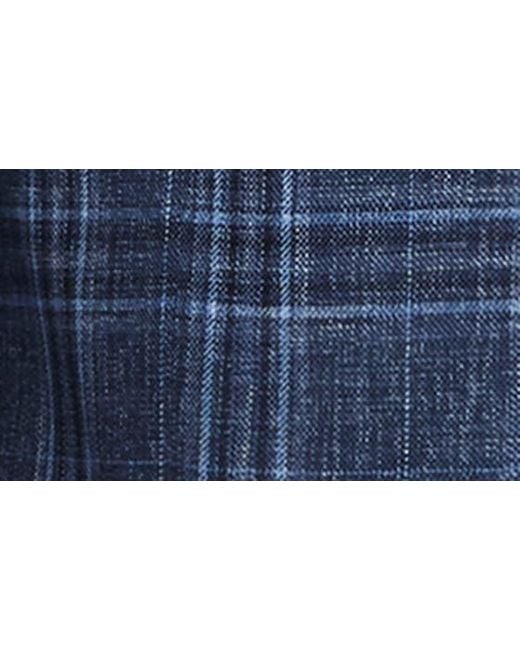 Jack Victor Blue Midland Plaid Wool Sport Coat for men