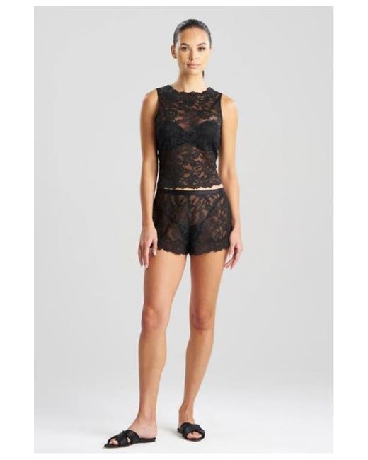 Natori Black Peony Shell Tank