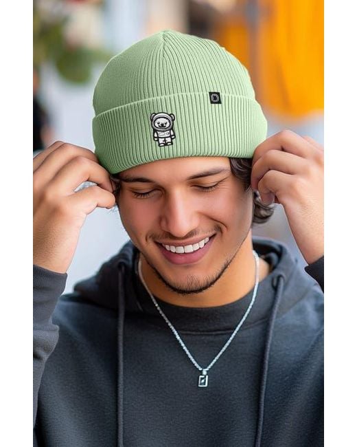 Alix Green Ice Bear Beanie for men