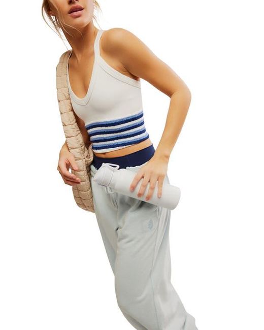 Free People Blue All Clear Racerback Crop Tank