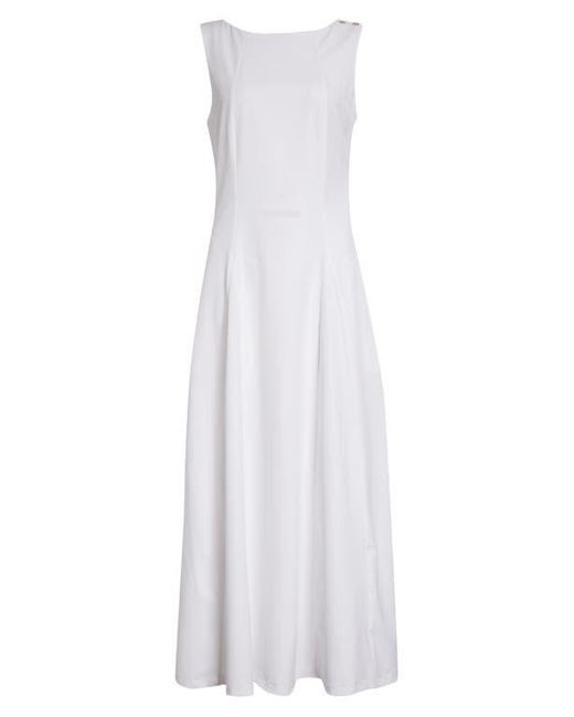 オールインワン・サロペット Herno Sleeveless White Dress With Classic Collar Herno White Sleeveless Dress With Classic Collar And