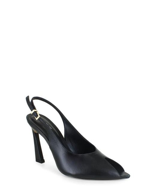 Kenneth Cole Black Priya Slingback Peep Toe Pump