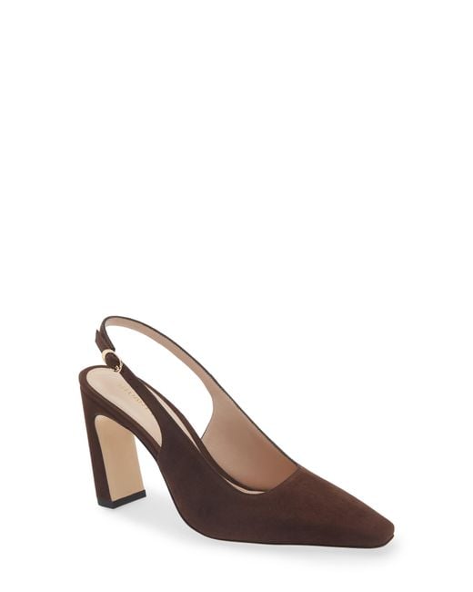 Stuart Weitzman Brown Stassi Slingback Pump