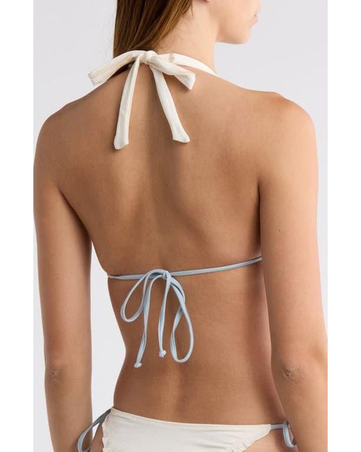 PacSun Natural Cecilia Star Charm Triangle Bikini Top