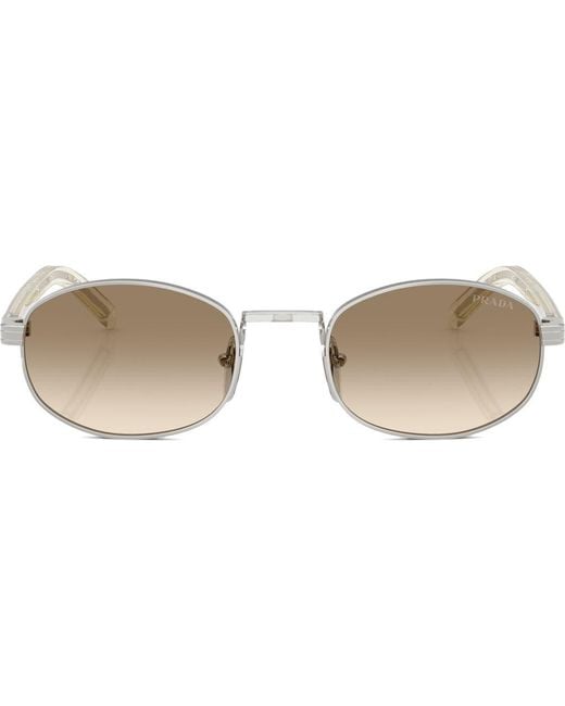 Prada Metallic 52Mm Oval Sunglasses