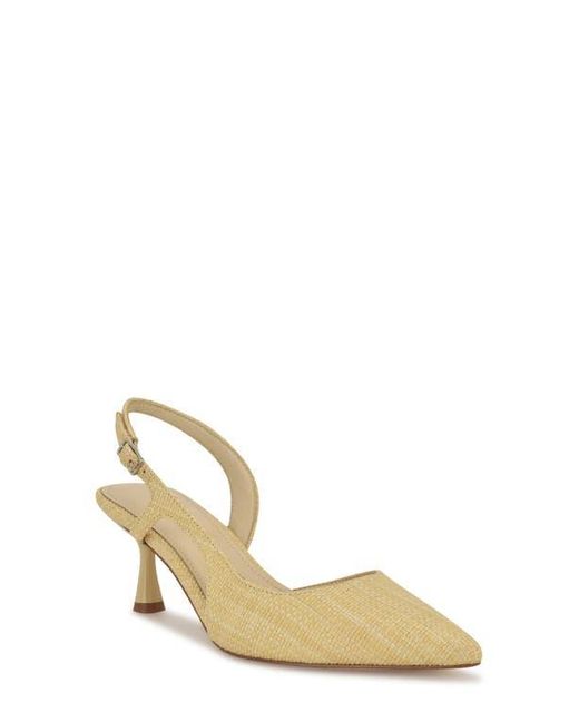 Nine West Metallic Renela Pointed Toe Slingback Pump