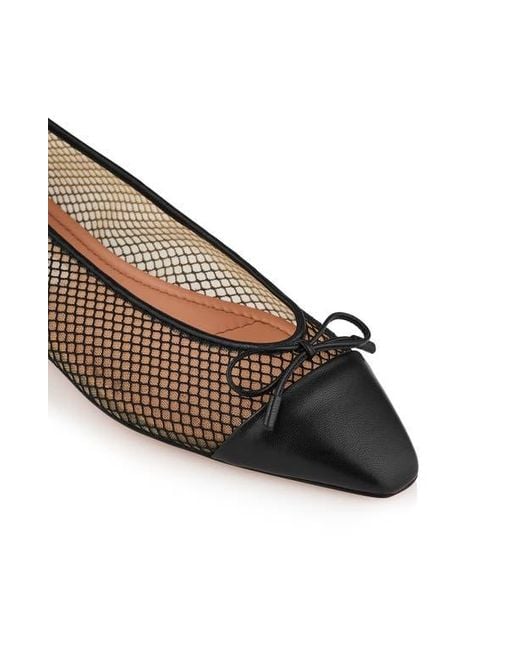 Aquazzura Black Gioia Cap Toe Ballet Flat
