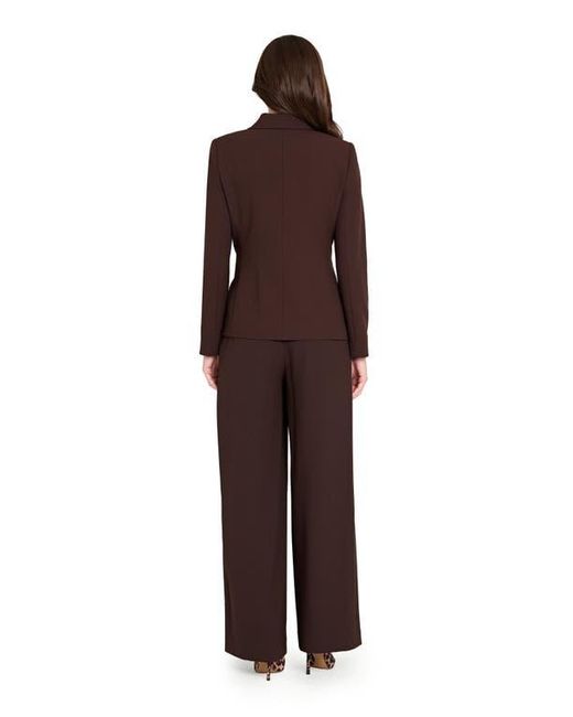 Tahari Brown One-Button Blazer