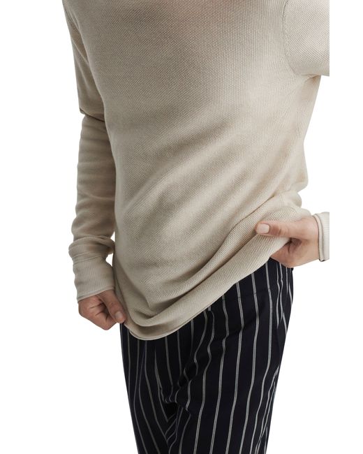 Rag & Bone White Martin Wool Blend Crewneck Sweater for men