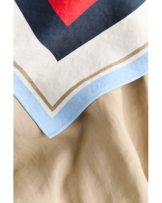 H&M Natural Bubble-Hem Jacket With Scarf