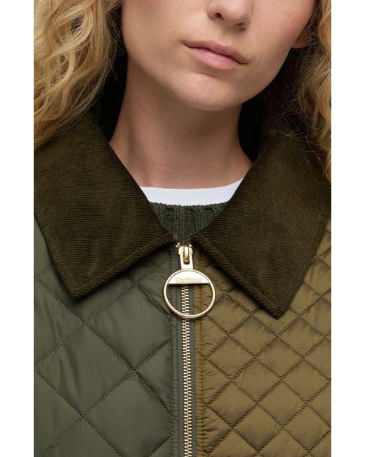 Barbour Green Danby Patchwork Quilted Jacket