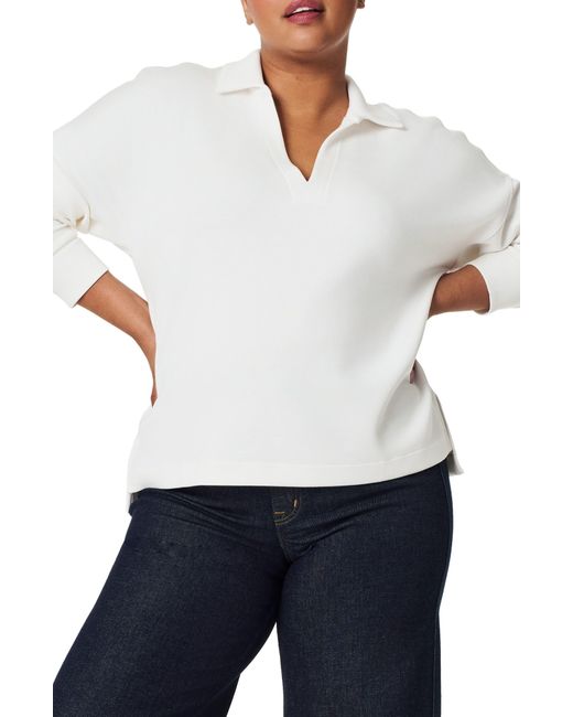Spanx White Spanx Airessentials Polo Top