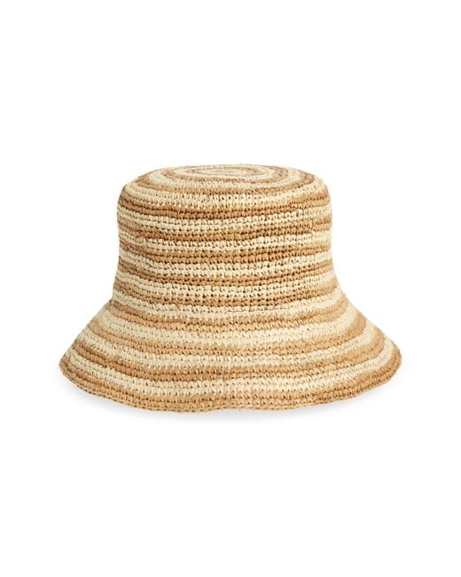 LSPACE Natural Isadora Straw Bucket Hat