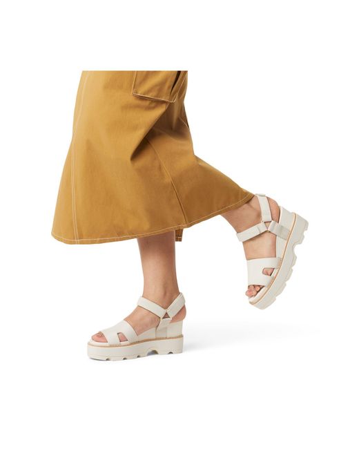 Sorel Natural Joanie Iv Ankle Strap Platform Wedge Sandal