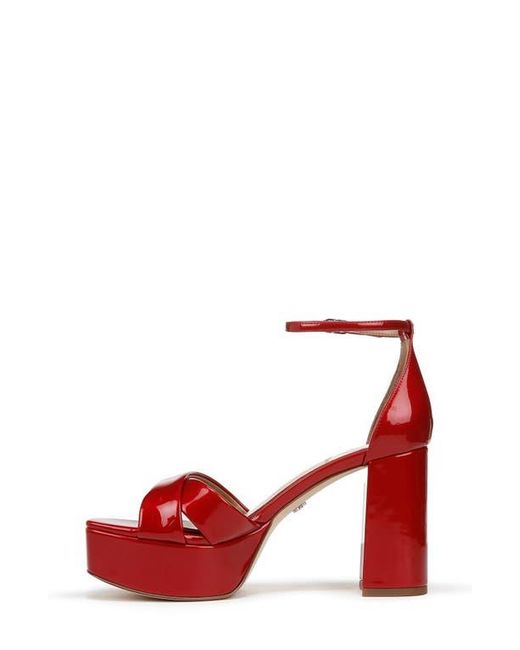Sam Edelman Red Jullian Ankle Strap Platform Sandal