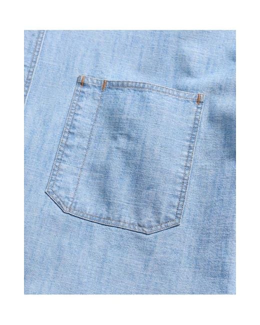 Billy Reid Blue Field Shirt for men