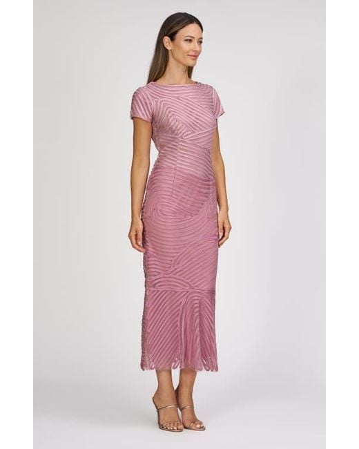 JS Collections Pink Julianna Soutache Cocktail Dress