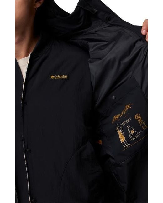 Columbia Black High Cascades 3-In-1 Reversible Hooded Jacket for men