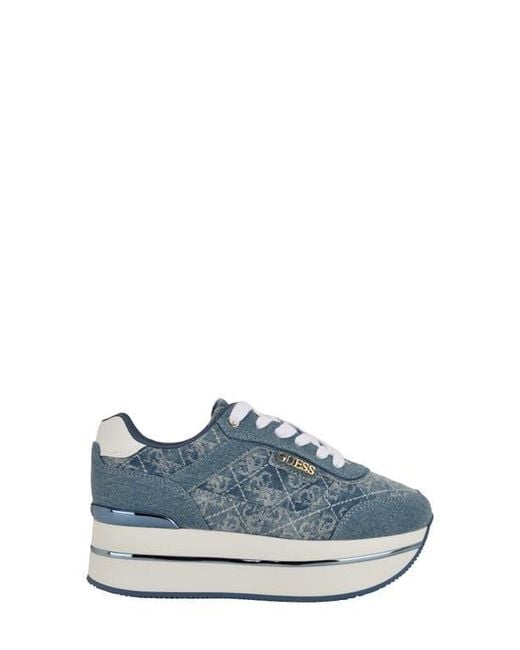 Guess Blue Hansin Platform Sneaker