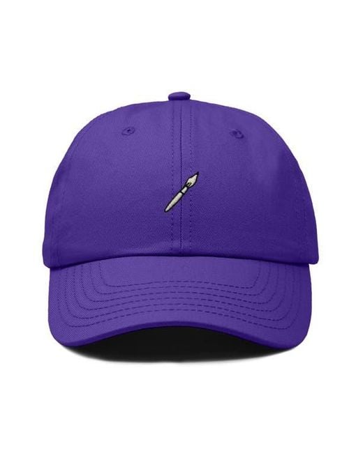 Alix Purple Paint Brush Dad Cap for men