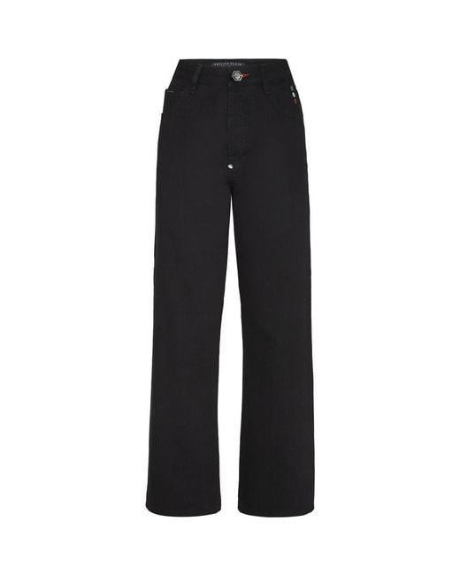 Philipp Plein Black Straight Fit Jeans Basic