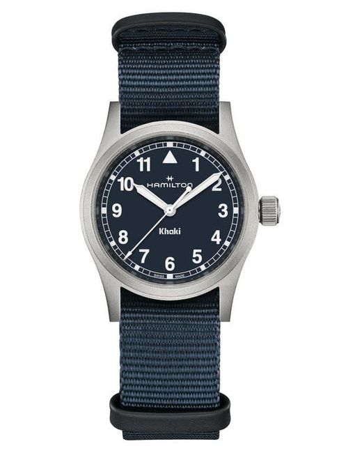 Hamilton Gray Khaki Field Nato Strap Watch, 33Mm for men