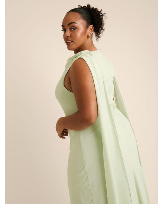 sachin and babi light blue dress Fashionable Chiffon Faux Wrap Dress, Gunmetal
