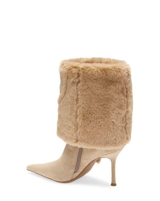 Jeffrey Campbell Natural Fennec Faux Fur Cuff Bootie