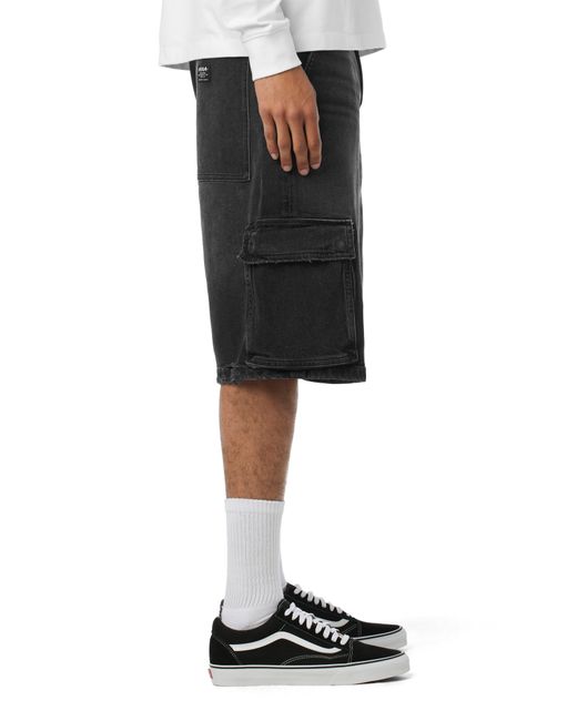 Hudson Black '90s Denim Cargo Shorts for men